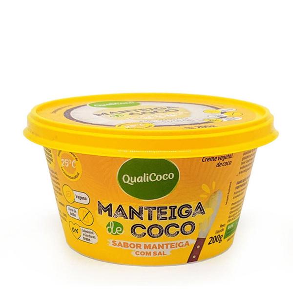 Manteiga De Coco Com Sal Qualicoco 200G 12 Unidades Imagem de Manteiga De Coco Com Sal Qualicoco 200G 12 Unidades