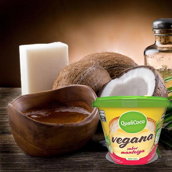Manteiga De Coco Sem Sal Vegana Qualicoco 200G (6 Potes) Imagem de Manteiga De Coco Sem Sal Vegana Qualicoco 200G (6 Potes)