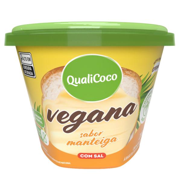 Manteiga de Coco Vegana Com Sal Qualicoco 200g (12 potes) Imagem de Manteiga de Coco Vegana Com Sal Qualicoco 200g (12 potes)