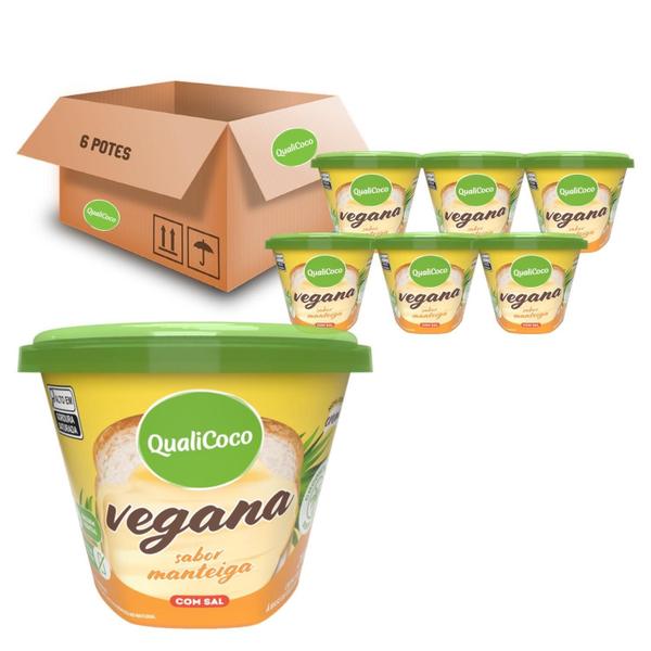 Manteiga De Coco Vegana Com Sal Qualicoco 200G (6 Potes) Imagem de Manteiga De Coco Vegana Com Sal Qualicoco 200G (6 Potes)