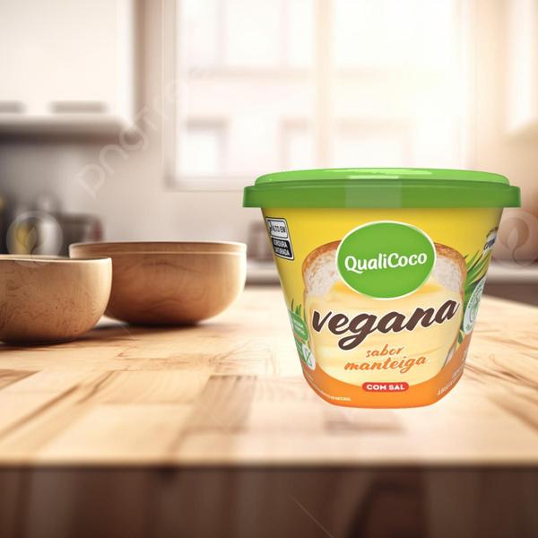 Manteiga De Coco Vegana Com Sal Qualicoco 200G (6 Potes) Imagem de Manteiga De Coco Vegana Com Sal Qualicoco 200G (6 Potes)