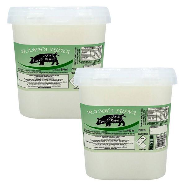 Manteiga De Lata Banha Suína Porco 950ml Sem Glúten 2un - Torresminho Caseiro Imagem de Manteiga De Lata Banha Suína Porco 950ml Sem Glúten 2un