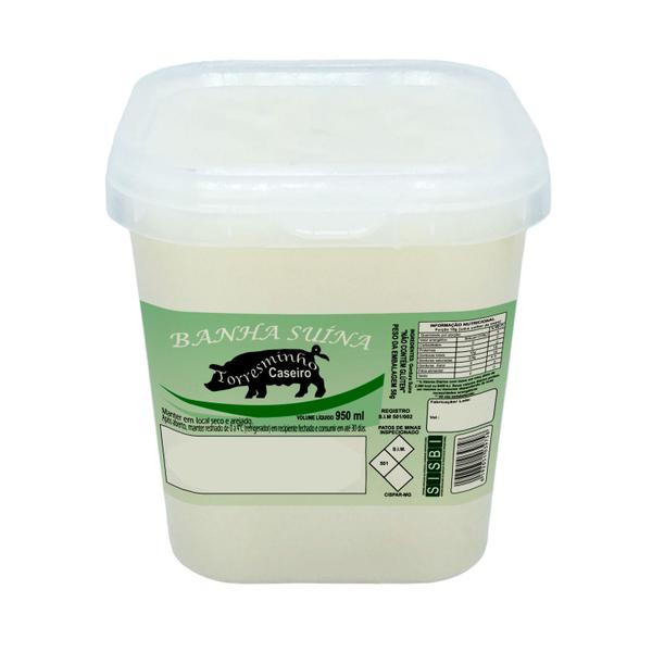 Manteiga De Lata Banha Suína Porco 950ml Sem Glúten 4un - Torresminho Caseiro Imagem de Manteiga De Lata Banha Suína Porco 950ml Sem Glúten 4un