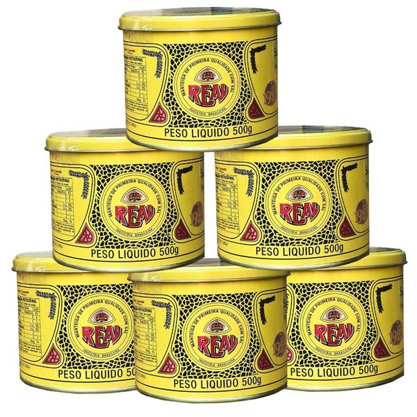 Manteiga real lata 500 g kit com 6 latas Imagem de Manteiga real lata 500 g kit com 6 latas