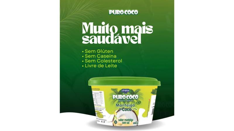 Manteiga Vegetal De Coco Puro Coco 200g Vegana Zero Lactose Imagem de Manteiga Vegetal De Coco Puro Coco 200g Vegana Zero Lactose