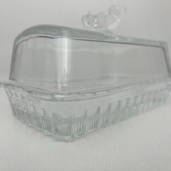 Imagem de Manteigueira Butterfly Vidro Tampa Transparente 17cm Wolff