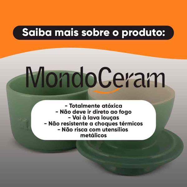 Imagem de Manteigueira Cerâmica 250G Branca Mondoceram Gourmet