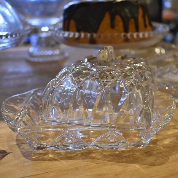 Manteigueira Cristal Deli Diamond Lyor 16,9x8x10 cm Imagem de Manteigueira Cristal Deli Diamond Lyor 16,9x8x10 cm