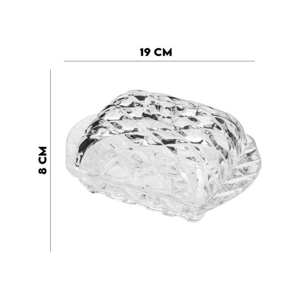 Manteigueira Cristal Deli Diamond Lyor 16,9x8x10 cm Imagem de Manteigueira Cristal Deli Diamond Lyor 16,9x8x10 cm