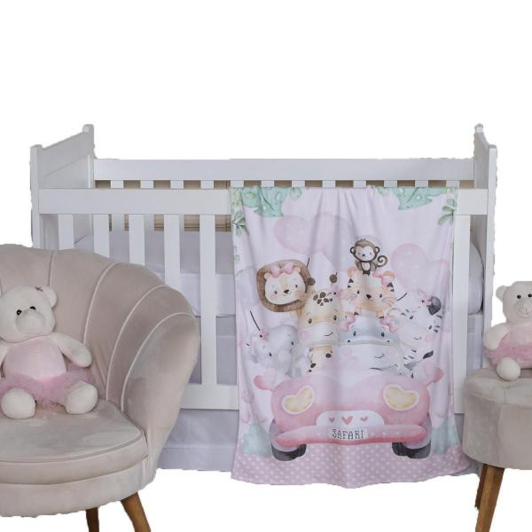 Imagem de Mantinha Cobertor Bebê Estampado Soft Menina Menino