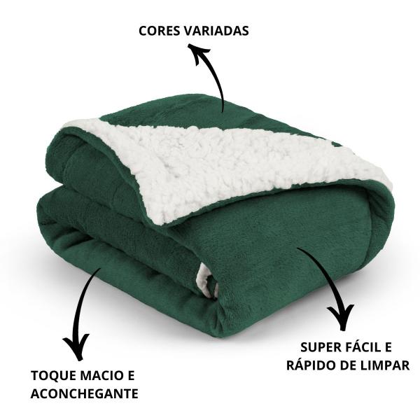 Imagem de Mantinha De Berço Fleece Sherpa Para Bebê Super Qualidade