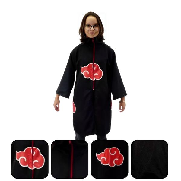 Imagem de Manto Capa Akatsuki Forrada Estilo e Conforto Para Cosplay