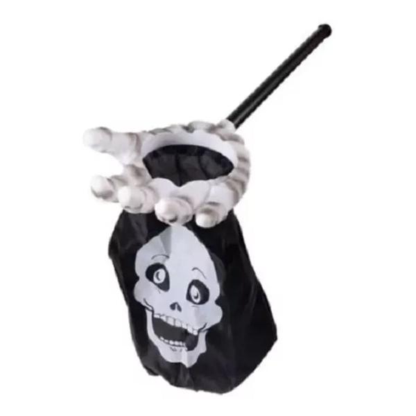 Imagem de Mão Caveira com Porta Docinhos - Halloween - 53cm - Sortida