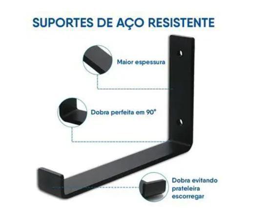 Imagem de Mão francesa 10cm - 6 peças suporteprateleira