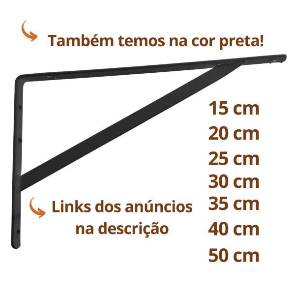 Imagem de Mão Francesa 50Cm 60 Pçs Suporte Cantoneira Para Prateleira