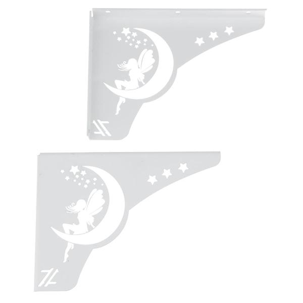 Mão Francesa Branca Ornamentada Fada 20cm para Prateleira Aço Zarg Menina Imagem de Mão Francesa Branca Ornamentada Fada 20cm para Prateleira Aço Zarg Menina