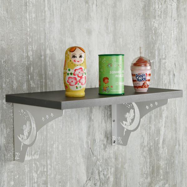 Mão Francesa Branca Ornamentada Fada 20cm para Prateleira Aço Zarg Menina Imagem de Mão Francesa Branca Ornamentada Fada 20cm para Prateleira Aço Zarg Menina