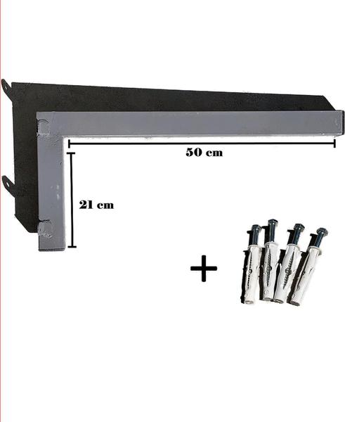 Imagem de Mão Francesa Cantoneira de Metalon Suporte 50X21cm