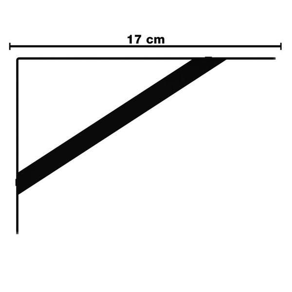 Mão Francesa Leve 17Cm Preto - Brasforma Imagem de Mão Francesa Leve 17Cm Preto - Brasforma