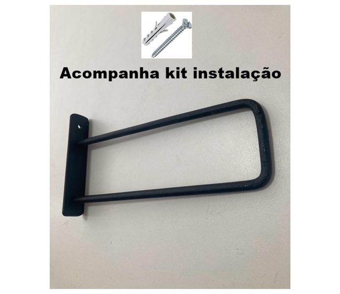 Imagem de Mão Francesa Para Prateleiras Kit C/2 Peças Ferro Preto 20/30/40cm