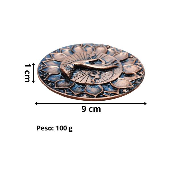 Imagem de Mão Mudra Incensario Prato 9 Cm  Em Resina Bronze