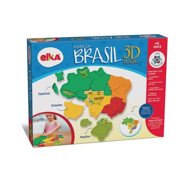 Imagem de Mapa do brasil 3d plástico