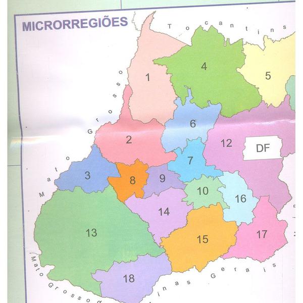 Imagem de Mapa do Estado Goiás Político Rodoviário Turístico Gigante