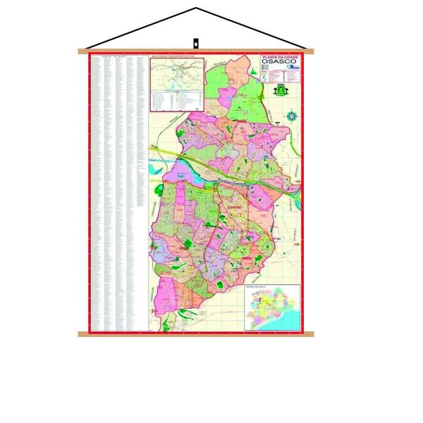 Imagem de Mapa Geo Político Do Município De Osasco Banner Laminado Com Cordinha para Pendurar