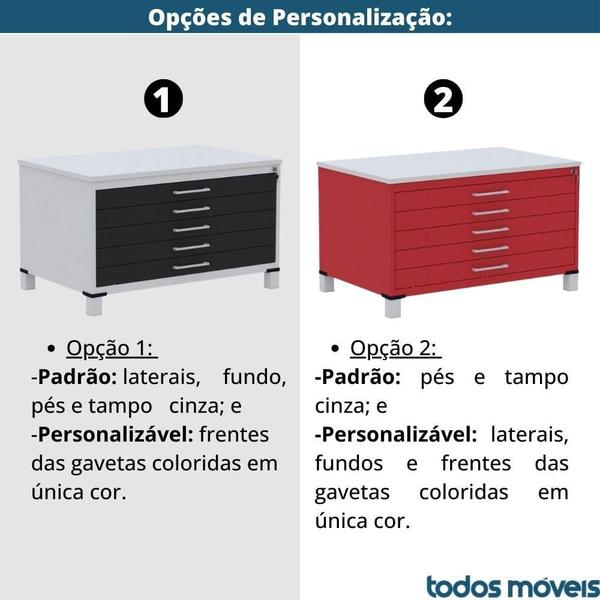Mapoteca 5 Gavetas Pandin 120 cm (Larg) Inmetro Tampo MDP Cinza Estrutura e Gavetas em Aço Verde Imagem de Mapoteca 5 Gavetas Pandin 120 cm (Larg) Inmetro Tampo MDP Cinza Estrutura e Gavetas em Aço Verde