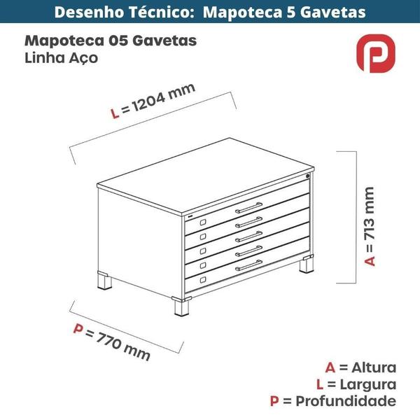 Mapoteca 5 Gavetas Pandin 120 cm (Larg) Inmetro Tampo MDP Cinza Estrutura e Gavetas em Aço Verde Imagem de Mapoteca 5 Gavetas Pandin 120 cm (Larg) Inmetro Tampo MDP Cinza Estrutura e Gavetas em Aço Verde