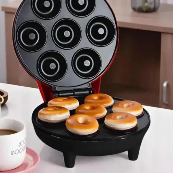 Imagem de Máquina Compacta  De Fazer Donuts Rosquinhas 7 Furos 110v