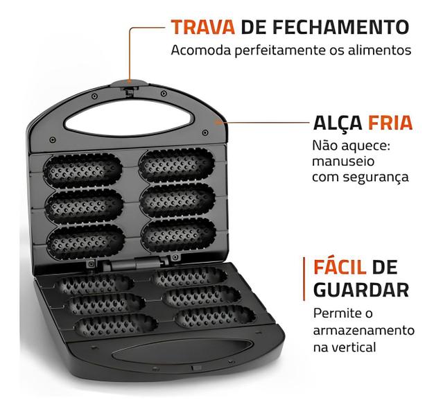 Imagem de Maquina Crepeira Eletrica De 6 Chapas Antiaderente 750w 110v