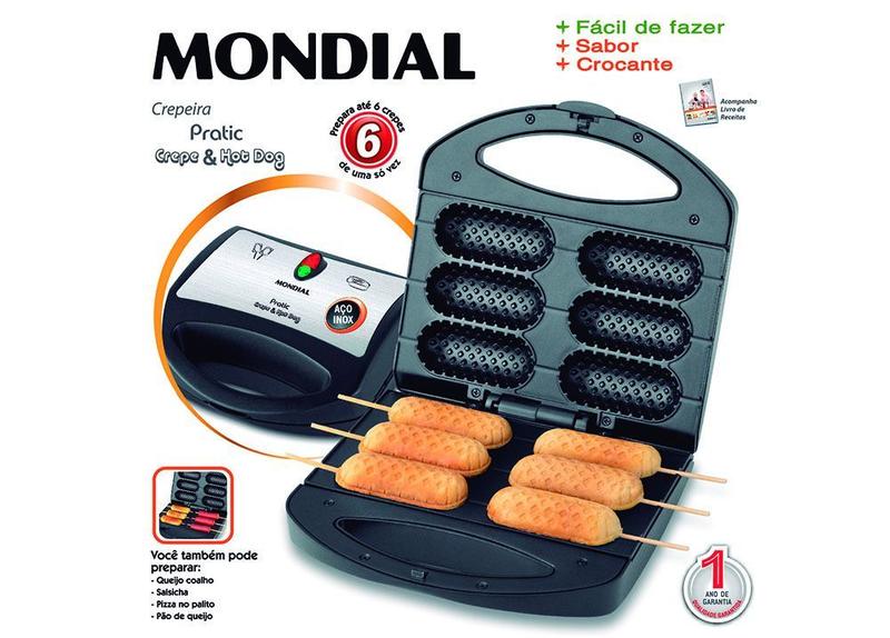 Imagem de Maquina Crepeira Mondial Pratic Crepe & Hot Dog Cp-01