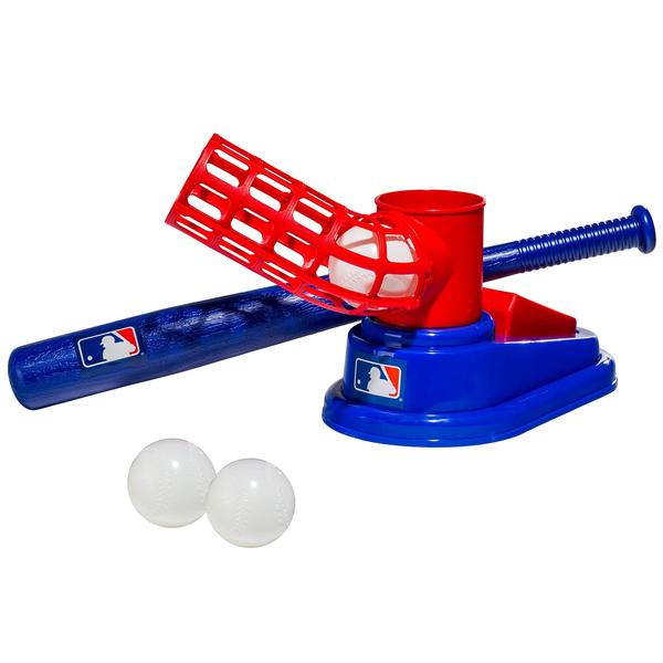 Imagem de Máquina de arremesso de beisebol Franklin Sports Kids vermelha/azul