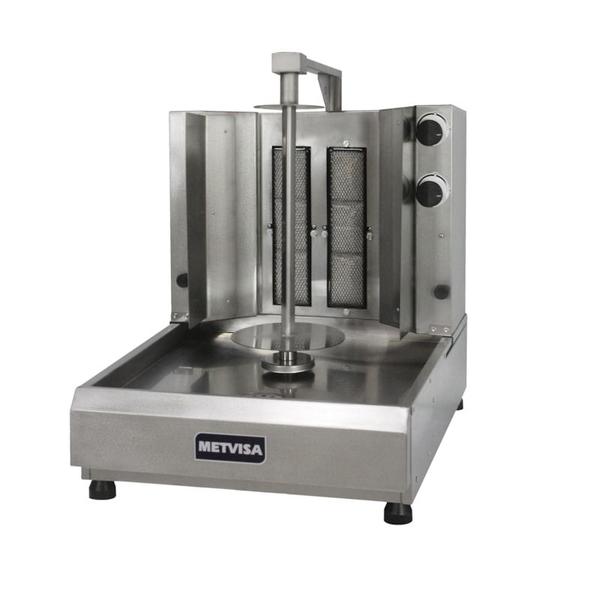 Máquina De Assar Churrasco Grego Á Gás Metvisa 2 Queimadores Espeto Rotativo Gabinete Inox - Acge2 Imagem de Máquina De Assar Churrasco Grego Á Gás Metvisa 2 Queimadores Espeto Rotativo Gabinete Inox - Acge2