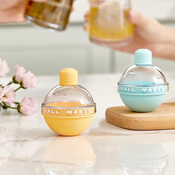 Máquina de bolas de gelo, 4 peças de bolas de gelo redondas, 100 ml de silicone - Lightbek Official Store Imagem de Máquina de bolas de gelo, 4 peças de bolas de gelo redondas, 100 ml de silicone