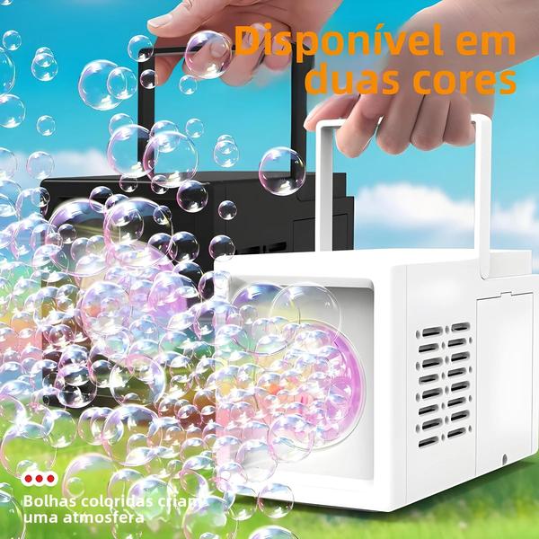 Máquina de Bolhas de Ar Livre com 10 Buracos - Dupla e Sem Bateria Imagem de Máquina de Bolhas de Ar Livre com 10 Buracos - Dupla e Sem Bateria