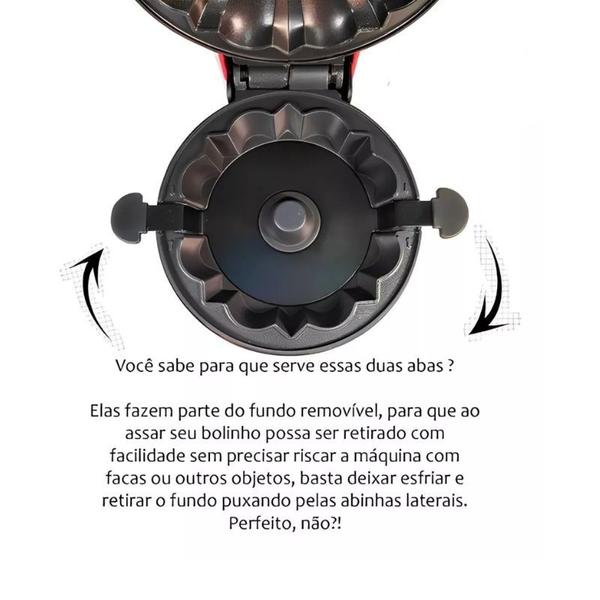 Imagem de Máquina De Bolos Em Formato De Mini Bundt Antiaderente 350W 110V