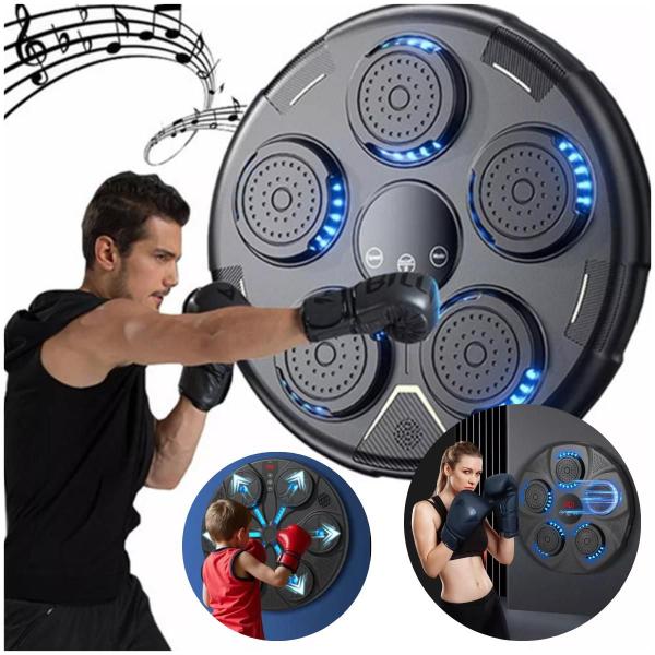 Imagem de Máquina De Boxe Musical Bluetooth Treino Soco Em Casa Acadmia Recarregável Cabo USB