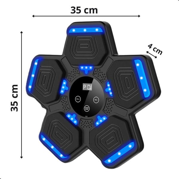 Máquina De Boxe Soco Música Led Treino Inteligente Academia - Kapbom Imagem de Máquina De Boxe Soco Música Led Treino Inteligente Academia