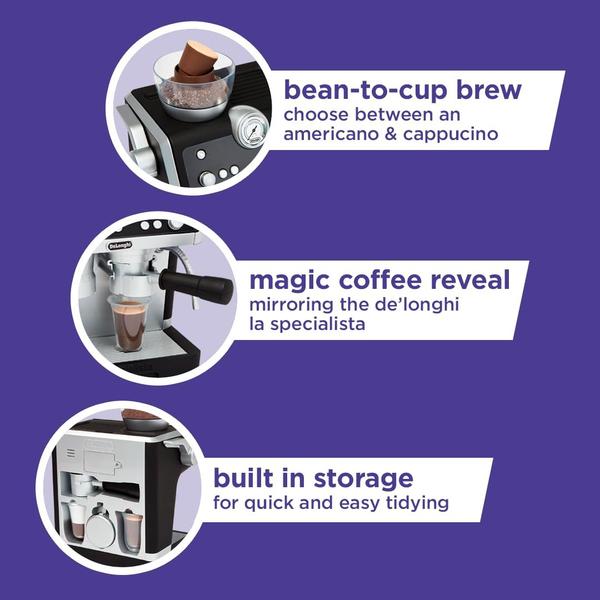 Imagem de Máquina de Café de Brinquedo Casdon De'Longhi Barista - Para Crianças a partir de 3 Anos