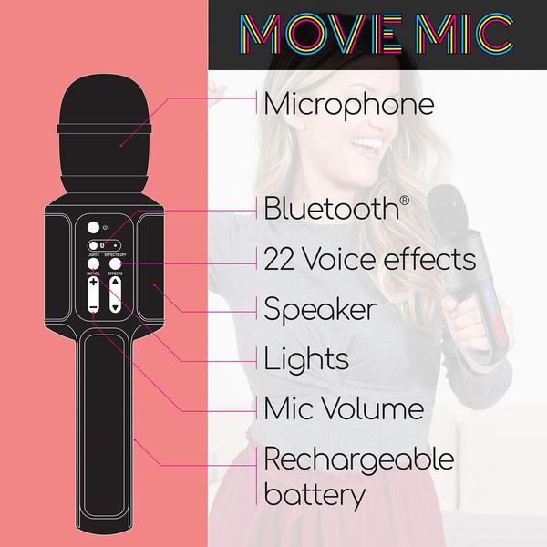 Imagem de Máquina de canto portátil com microfone e alto-falante de karaokê