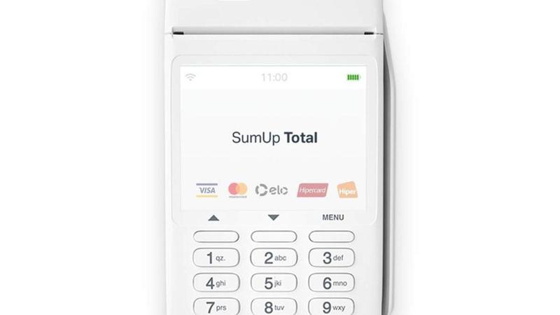 Imagem de Máquina de Cartão SumUp TOTAL - WI-FI/3G com Bobina para Impressão e Chip de Dados 