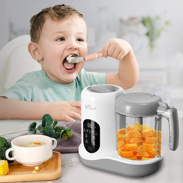 Imagem de Máquina de comida para bebês BEAR 2024 One Step Steamer Puree Blender