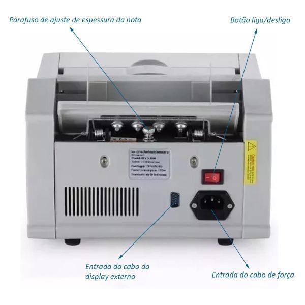 Imagem de Máquina De Contar Dinheiro Cédulas Detecta Nota Falsa 220V