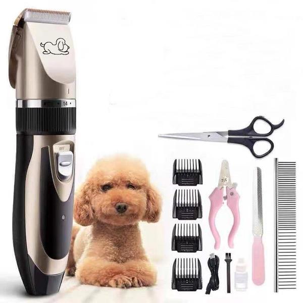 Imagem de Máquina de cortar cabelo para cachorro, recarregável, aparador de pelos para animais de estimação, profissional, máquina