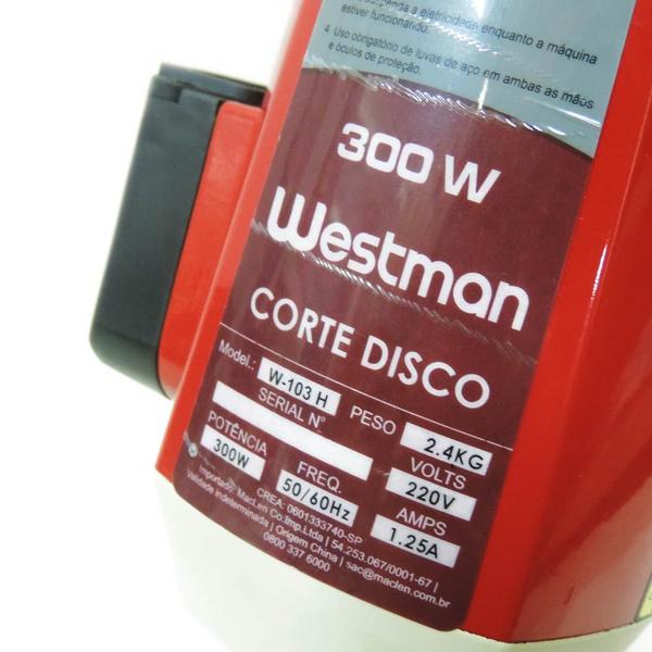 Imagem de Máquina de Cortar Tecidos de Disco 4 Polegadas RC100 300W Red - Westman