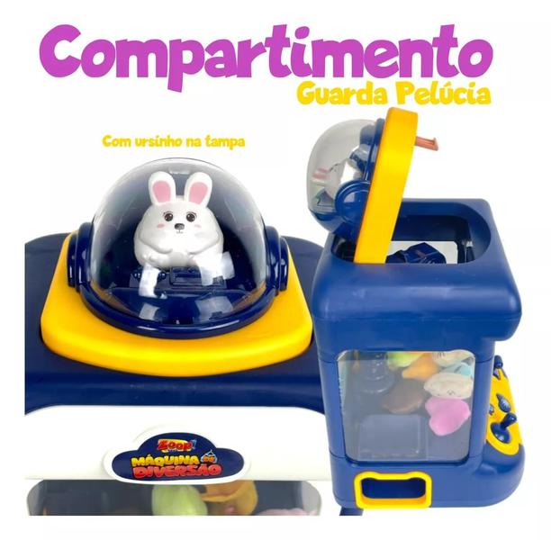 Imagem de Máquina de Diversões Pega Bichinhos Pelúcia Azul - Zoop Toys