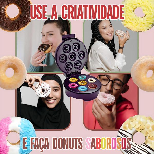 Imagem de Maquina De Donuts Antiaderrente Assa 7 Mini Rosquinhas Donut