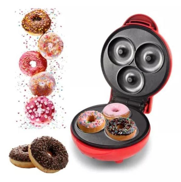 Imagem de Máquina De Donuts Rosquinha 220V Café Da Manhã Cor Vermelho